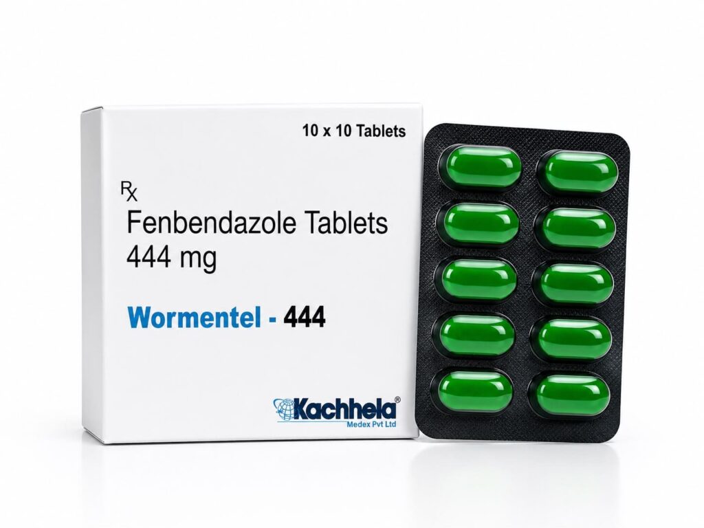 Illustration mit Informationen zu Fenbendazole 444 mg für Tiere